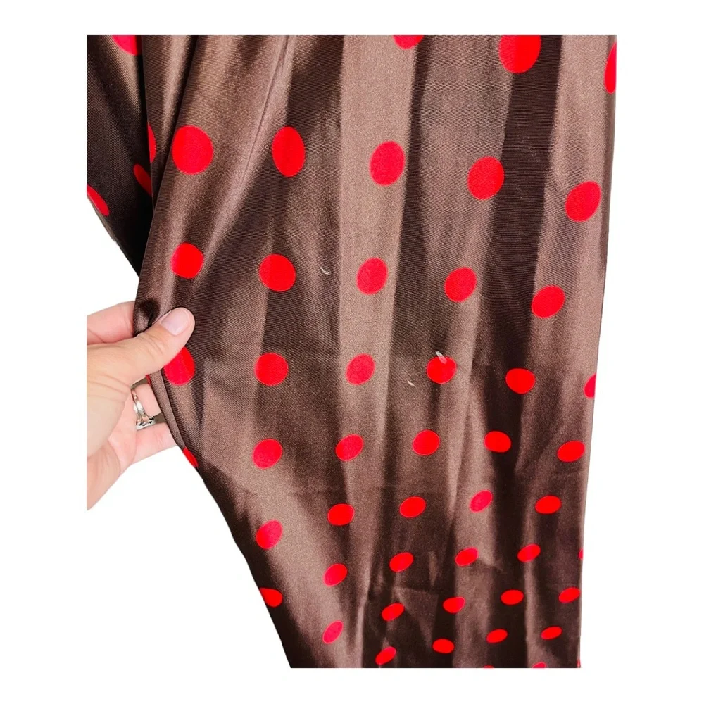 NWOT Zara Red Polka Dot Midi Sleeveless Dress - Picture 6 of 8
